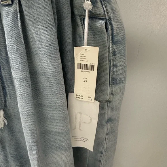 NWT Pilcro By Anthropologie Light Blue Denim Culottes Size XS - Picture 8 of 14